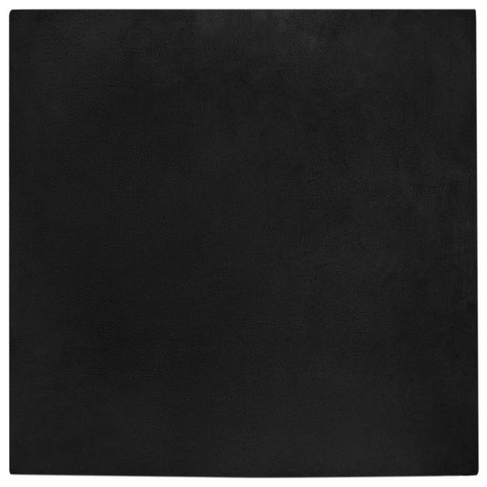 Vidaxl nep konijnenbont tapijt olite zwart 120 x 120 cm polyester