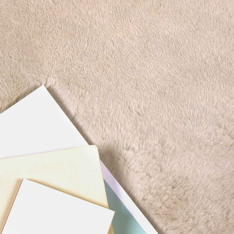 Afbeelding laden in galerijviewer, Vidaxl nep konijnenbont tapijt olite taupe 60 x 110 cm polyester
