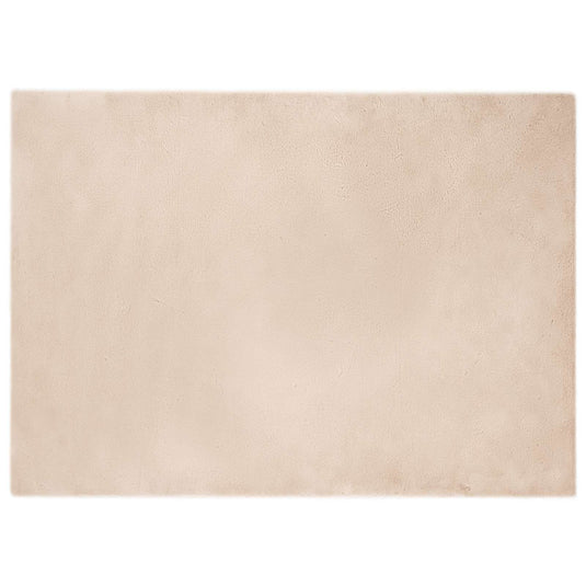 Vidaxl nep konijnenbont tapijt olite taupe 200 x 280 cm polyester