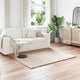 Vidaxl nep konijnenbont tapijt olite taupe 120 x 120 cm polyester