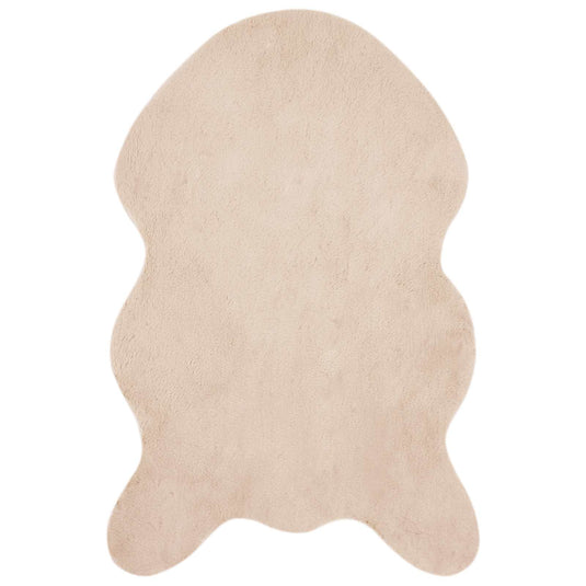 Vidaxl nep konijnenbont tapijt olite taupe 60 x 90 cm polyester