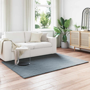 Vidaxl nep konijnenbont tapijt olite antraciet 140 x 200 cm polyester