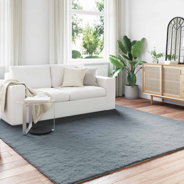 Vidaxl nep konijnenbont tapijt olite antraciet 200 x 200 cm polyester