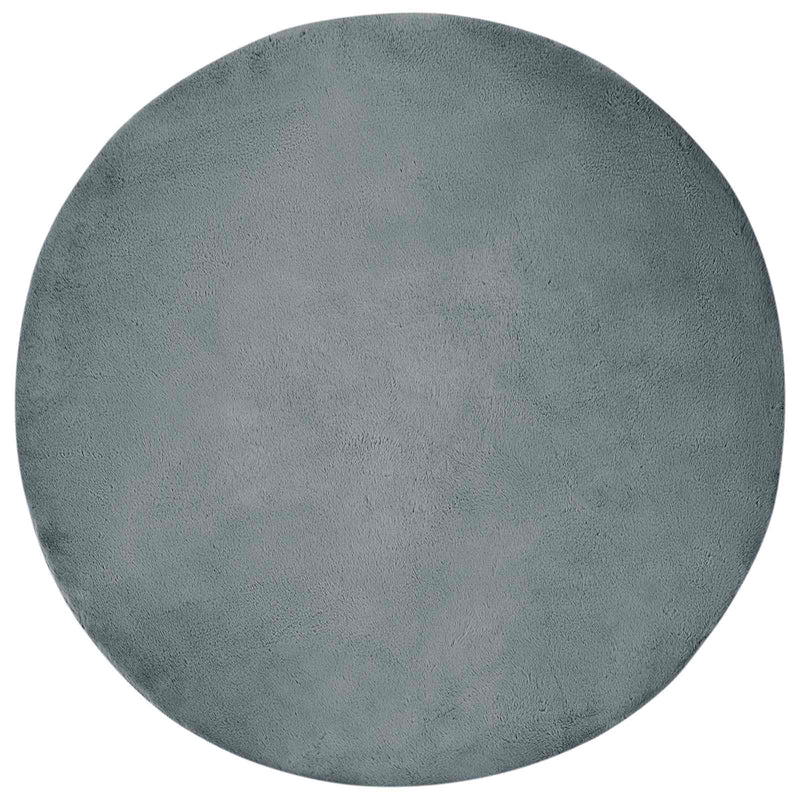 ギャラリービューアに画像をロードする, Vidaxl nep konijnenbont tapijt olite antraciet ø 100 cm polyester
