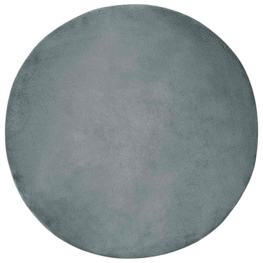 Vidaxl nep konijnenbont tapijt olite antraciet ø 160 cm polyester
