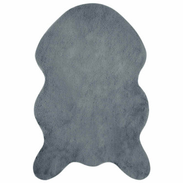 Vidaxl nep konijnenbont tapijt olite antraciet 60 x 90 cm polyester