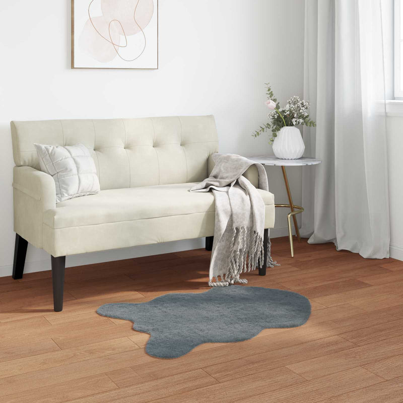 ギャラリービューアに画像をロードする, Vidaxl nep konijnenbont tapijt olite antraciet 80 x 120 cm polyester
