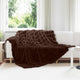 Vidaxl neppels konijnenbont deken olite 4 pcs kameel 220 x 240 cm