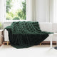 Vidaxl neppels konijnenbont deken olite 4 pcs donkergroen 240 x 270 cm