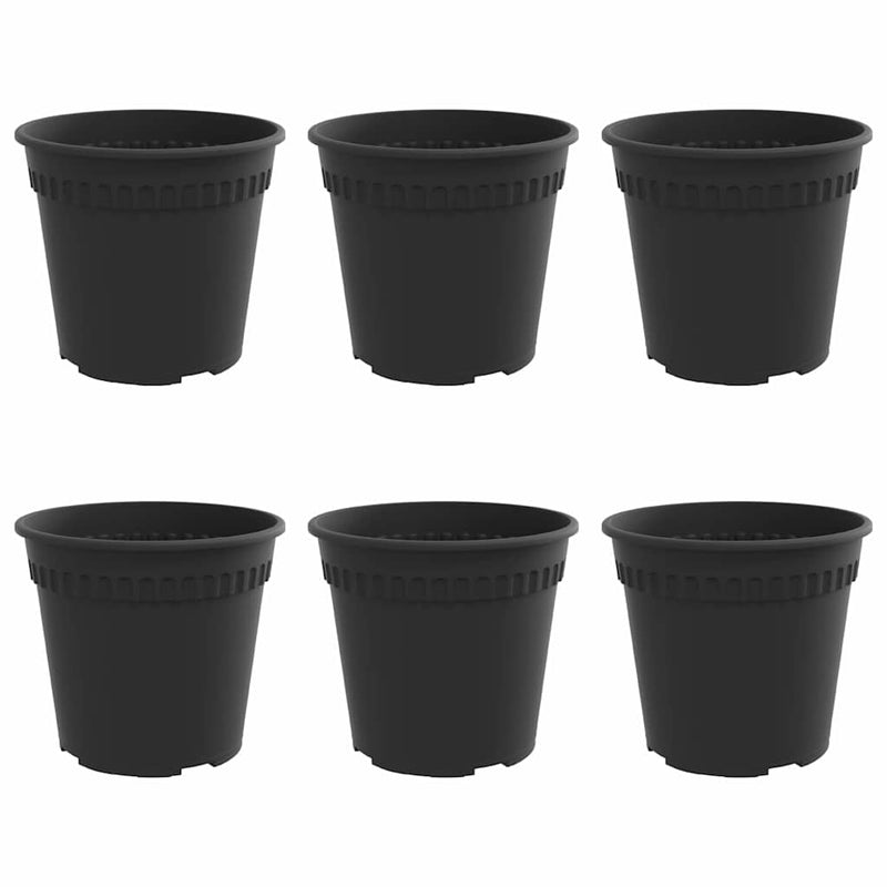 ギャラリービューアに画像をロードする, Vidaxl ronde bloempot 6 pcs zwart ø 19 x 16 cm kunststof
