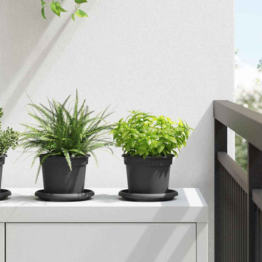 Vidaxl ronde bloempot 24 pcs zwart ø 12,5 x 10 cm kunststof