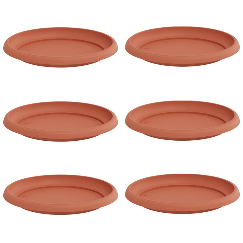 Afbeelding laden in galerijviewer, Vidaxl ronde bloemenschalen 6 pcs baksteenrood ø 21,5 x 2,5 cm
