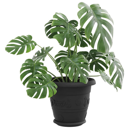 Vidaxl ronde bloemenschalen 24 pcs zwart ø 17,5 x 2 cm kunststof