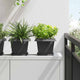 Vidaxl vierkante bloempot 6 pcs zwart 23 x 23 x 17,5 cm kunststof