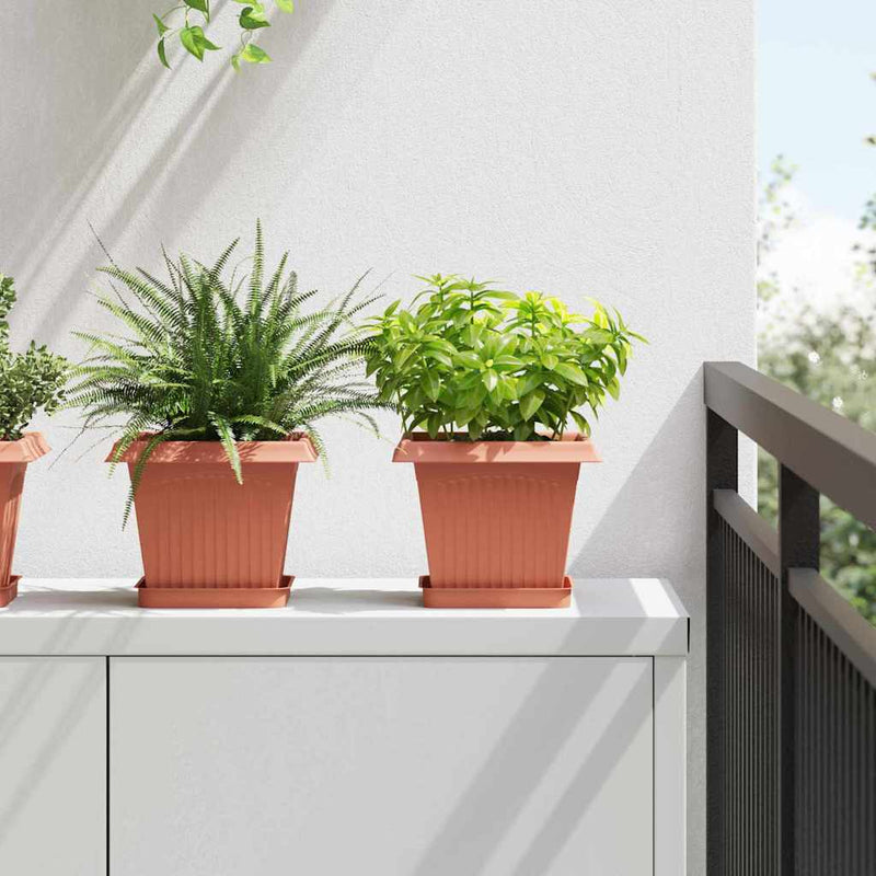 Chargez l'image dans la visionneuse de la galerie, Vidaxl vierkante bloempot 24 pcs baksteenrood 20 x 20 x 16 cm
