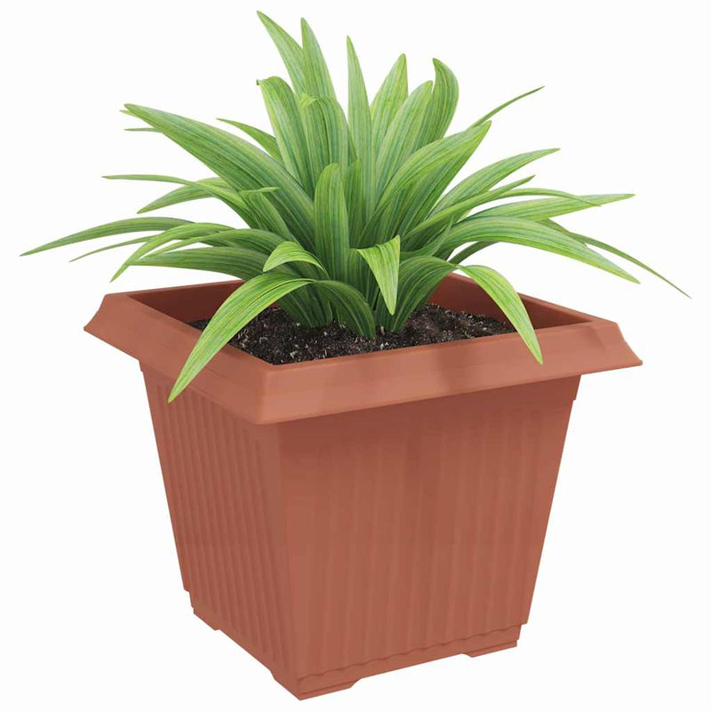 Chargez l'image dans la visionneuse de la galerie, Vidaxl vierkante bloempot 24 pcs baksteenrood 43 x 43 x 33,5 cm

