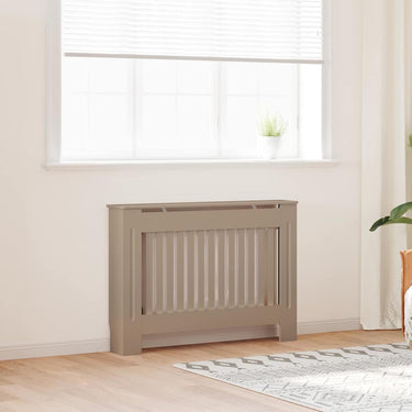 Vidaxl radiatorafdekking 2 pcs bruin 112 x 19 x 81,5cm bewerkt hout