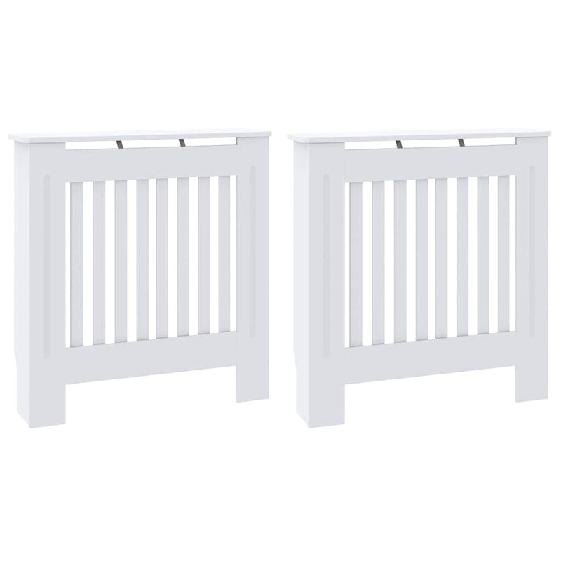 Afbeelding laden in galerijviewer, Vidaxl radiatorafdekking 2 pcs wit 78 x 19 x 81,5cm bewerkt hout
