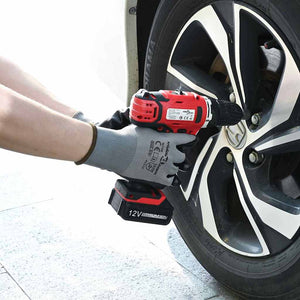 Vidaxl werkhandschoenen 12 pcs grijs en zwart 9 l polyester