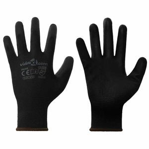 Vidaxl werkhandschoenen 12 pcs zwart 8 m polyester