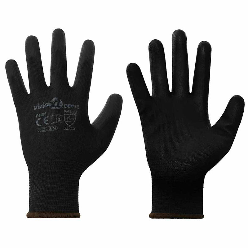 ギャラリービューアに画像をロードする, Vidaxl werkhandschoenen 24 pcs zwart 8 m polyester
