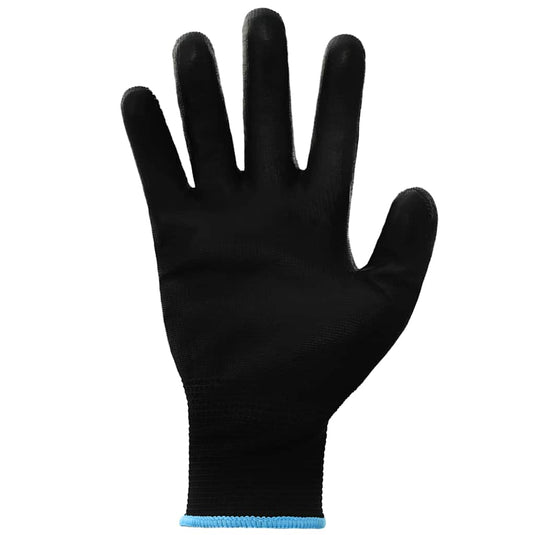 Vidaxl werkhandschoenen 12 pcs zwart 9 l polyester