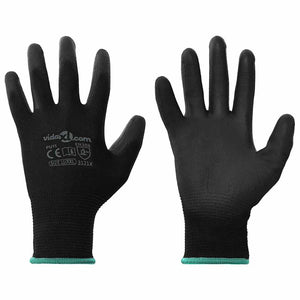 Vidaxl werkhandschoenen 24 pcs zwart 11 xxl polyester