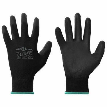 Vidaxl werkhandschoenen 24 pcs zwart 11 xxl polyester