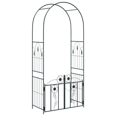 Vidaxl tuin boog met slot zwart 102 x 50 x 218 cm
