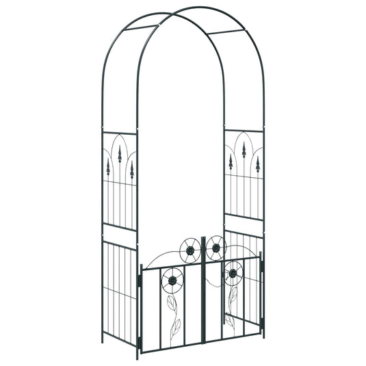 Vidaxl tuin boog met slot zwart 102 x 50 x 218 cm