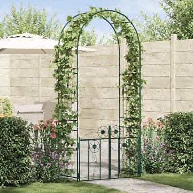 Vidaxl tuin boog met slot groen 102 x 50 x 218 cm