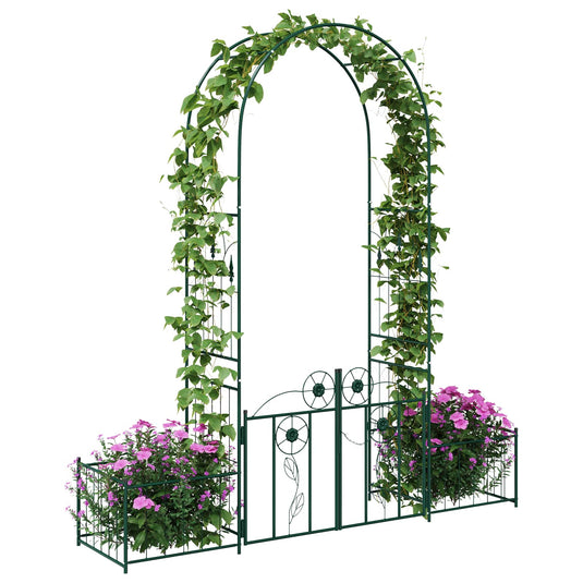 Vidaxl tuin boog met slot groen 203 x 50 x 218 cm