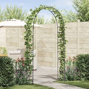 Vidaxl tuin boog bloemen zwart 115 x 37 x 231 cm