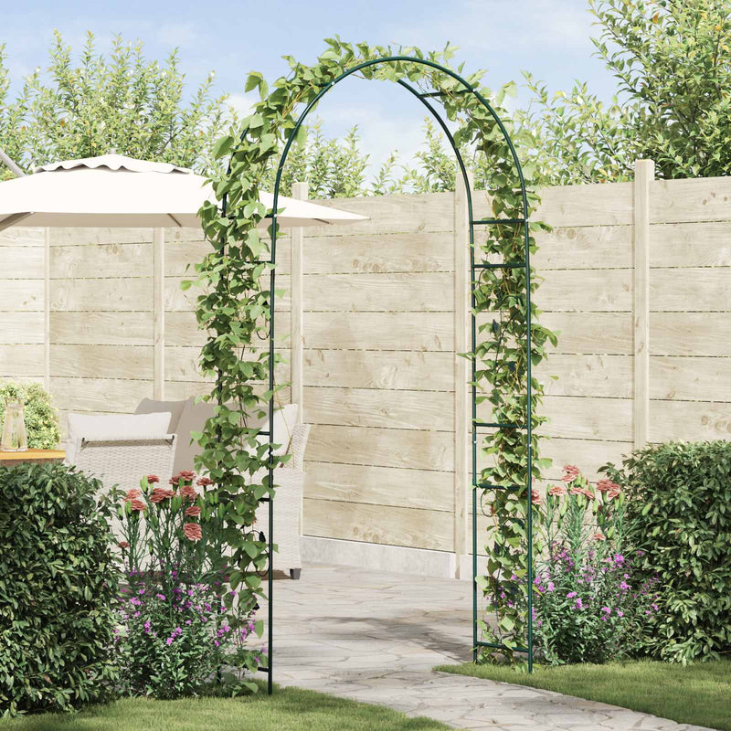 Chargez l'image dans la visionneuse de la galerie, Vidaxl tuin boog bloemen groen 115 x 37 x 231 cm

