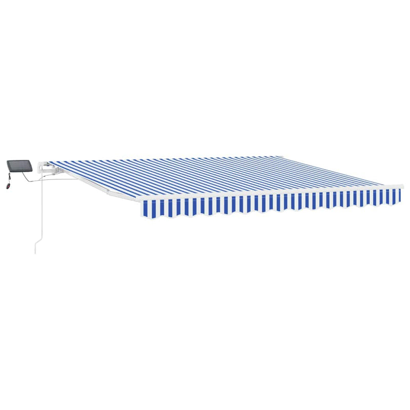 ギャラリービューアに画像をロードする, Vidaxl inklapbaar zonnescherm blauw en wit 350 x 250 cm

