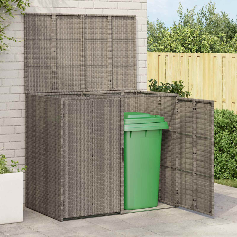 Chargez l'image dans la visionneuse de la galerie, Vidaxl afvalbak box 2 pcs grijs 65 x 80 x 115 cm polyetheen
