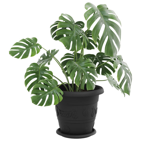 Vidaxl plantenpotten 6 pcs zwart ø 26 x 21.5 cm kunststof