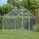 Vidaxl kippenhok zilver 200x170x177cm gegalvaniseerd staal