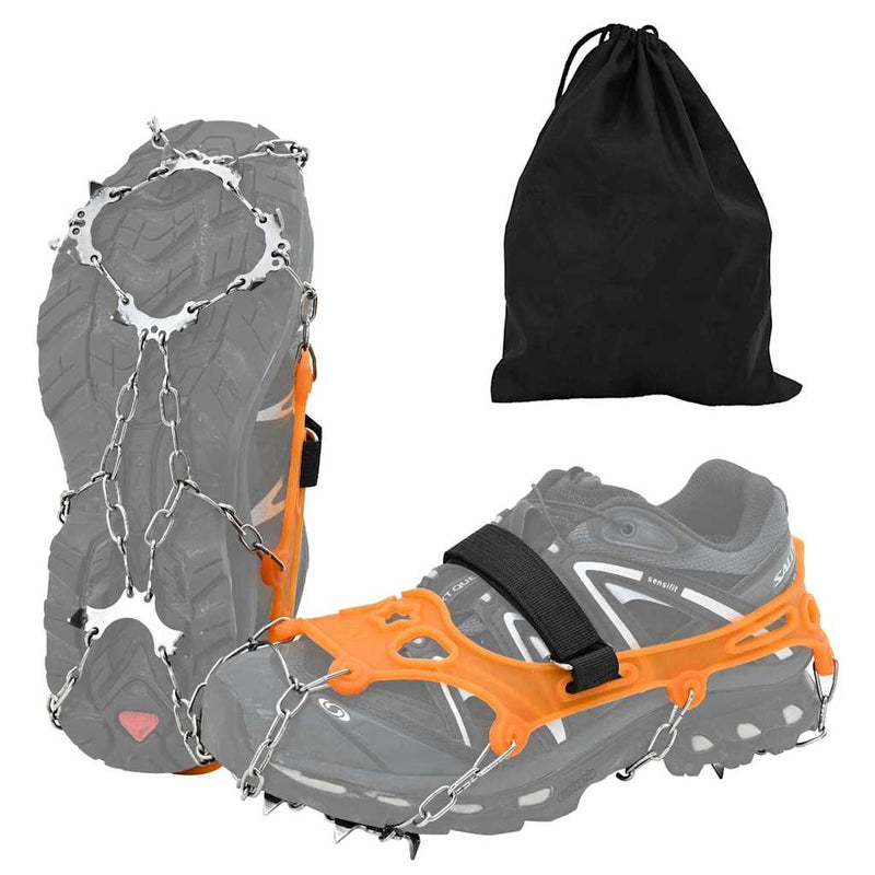 Chargez l'image dans la visionneuse de la galerie, Vidaxl ijs-klemmen voor schoenen met 10 spikes oranje s
