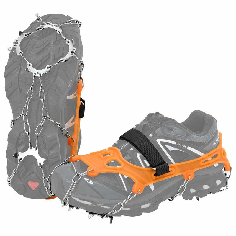 Chargez l'image dans la visionneuse de la galerie, Vidaxl ijs-klemmen voor schoenen met 10 spikes oranje s
