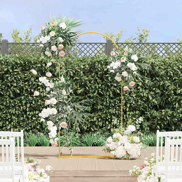 Vidaxl trouwrand goud 100 x 39 x 200 cm staal