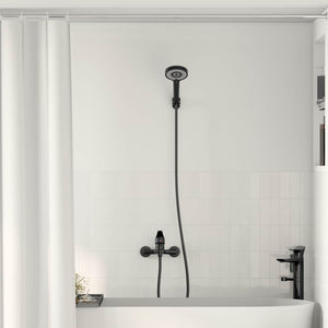 Vidaxl doucheset zwart g 1 2 inch