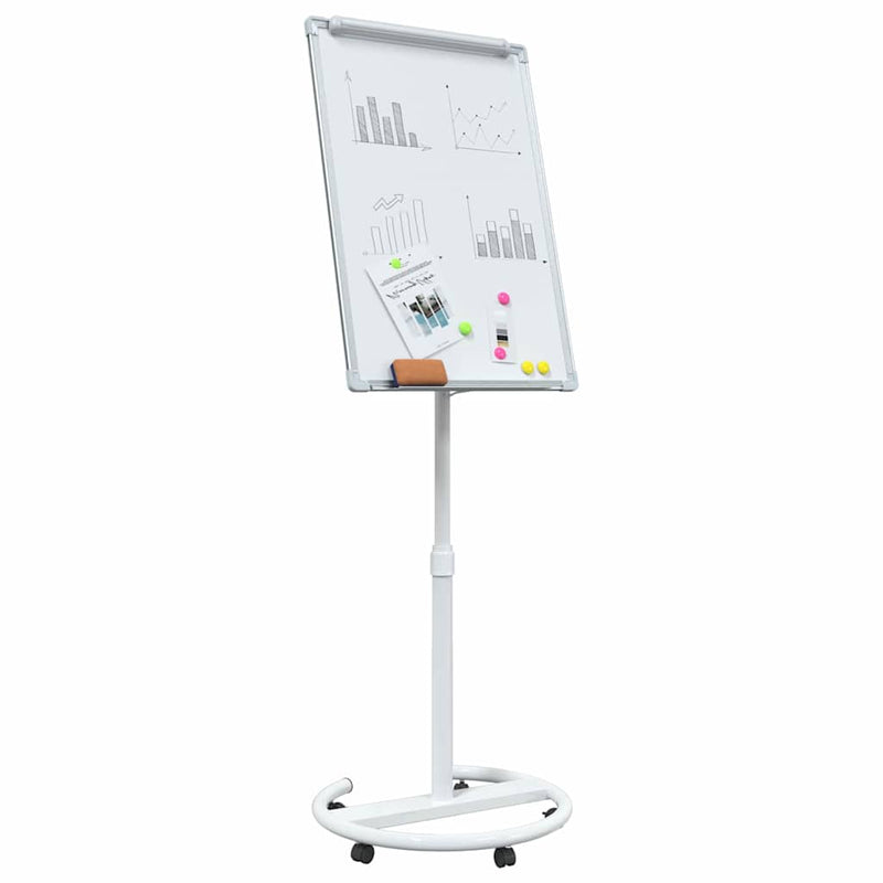 Chargez l'image dans la visionneuse de la galerie, Vidaxl magnetisch whiteboard grijs en wit 62 x 62,5 x 197 cm eps

