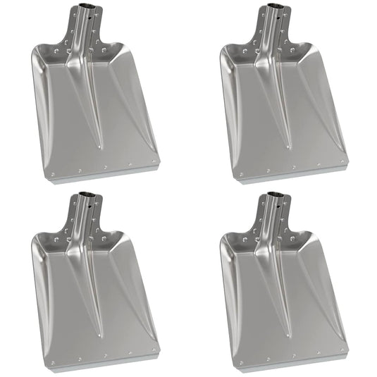 Vidaxl schep hoofd 4 pcs zilver 43 x 32,5 cm aluminium