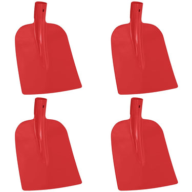 Vidaxl schep hoofd 4 pcs rood 32 x 24,5 cm gepoedercoat staal