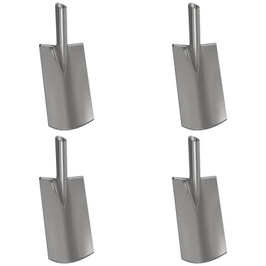 Vidaxl schep hoofd 4 pcs zilver 43 x 17 cm gepoedercoat staal