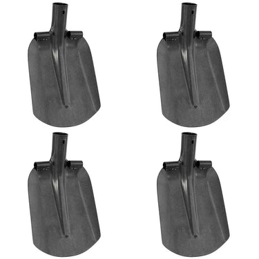 Vidaxl schep hoofd 4 pcs zilver 33 x 21 cm gepoedercoat staal