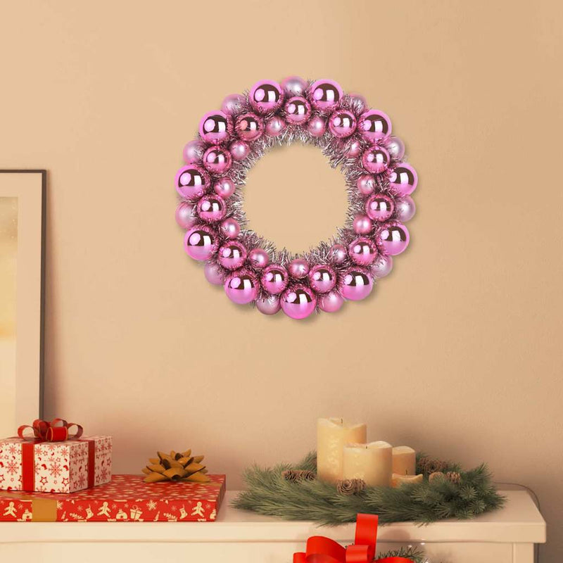 Chargez l'image dans la visionneuse de la galerie, Vidaxl kerstbal kransen 2 pcs roze 33 x 33 x 7 cm polystyreen
