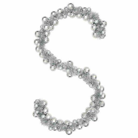 Vidaxl kerstbal guirlande zilver 186 cm polystyreen