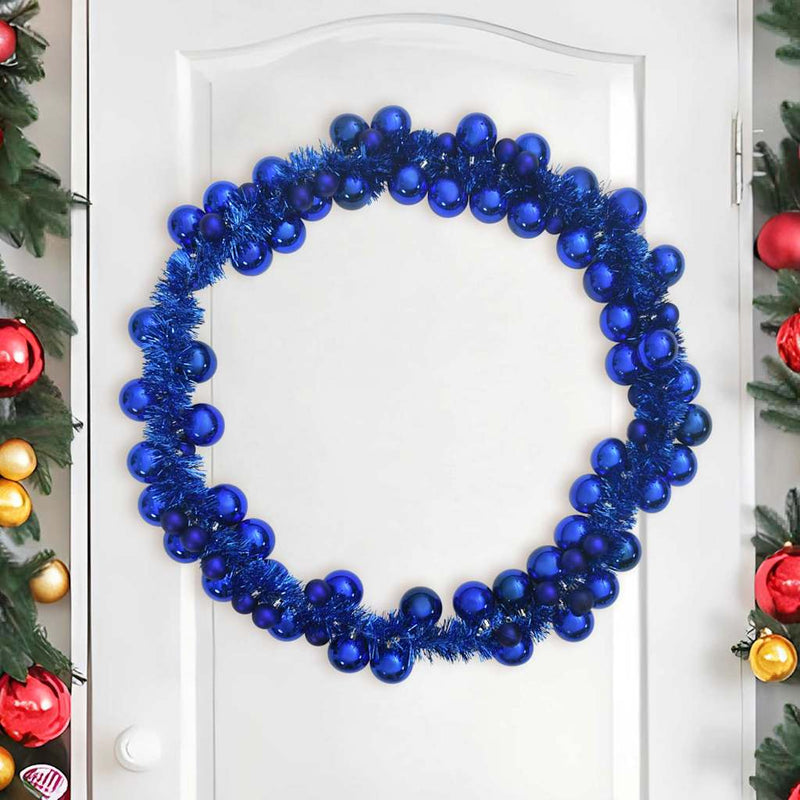 Chargez l'image dans la visionneuse de la galerie, Vidaxl kerstbal guirlande blauw 186 cm polystyreen
